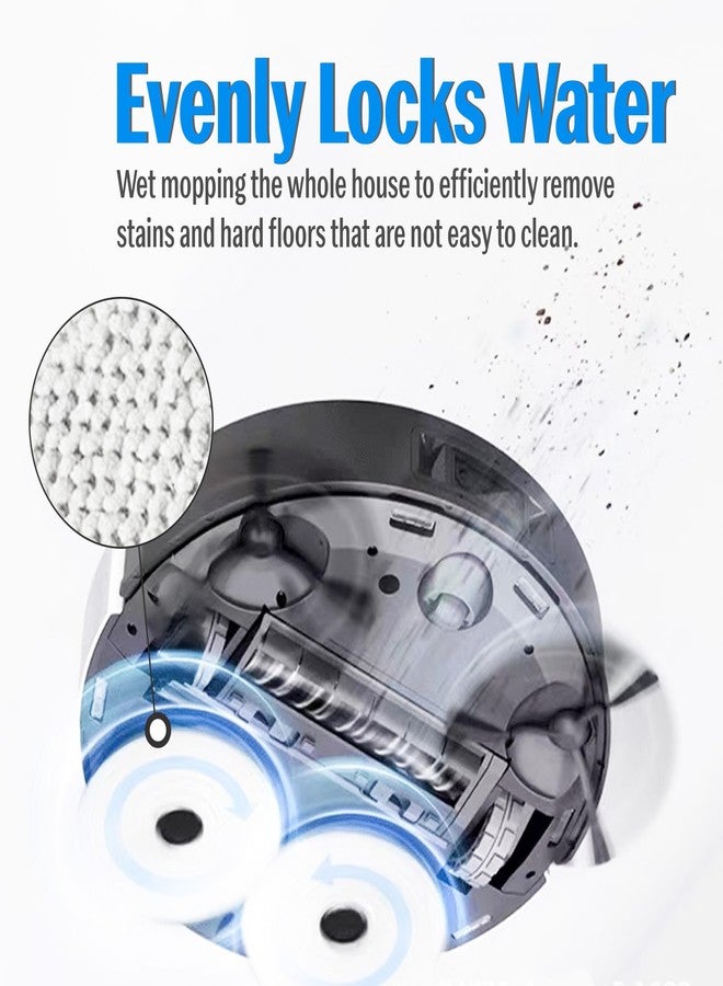 The AutoStory مجموعة AutoStory من 10 قطع من وسادات الممسحة البديلة لأجهزة التنظيف ECOVACS DEEBOT X1 Omni/X1 Turbo/T20 Omni/T10 Omni/X2 Omni/T30S/N30 Pro Omni/N30 Omni/T30S AI/T30S Pro/T50 OMNI/T50 PRO OMNI/T50 MAX PRO Omni/Yeedi m12 pro+ - Image 4